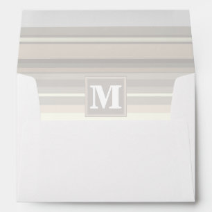 Monogram beige stripes envelope