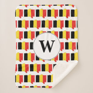 Monogram BELGIUM FLAG Sherpa Blanket
