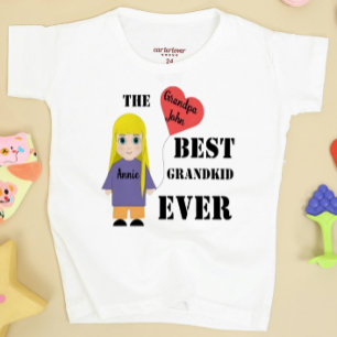 Monogram best grandchild love shirt