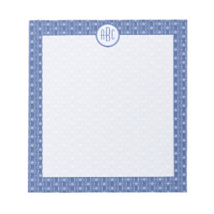 Monogram bicycle wheels pattern notepad