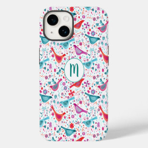 Monogram Bird Pattern iPhone 14 Case