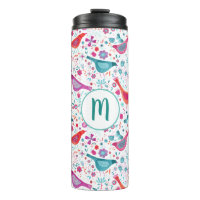 Monogram Bird Watercolor