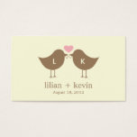 Monogram Birds Wedding Favour Tags - Latte<br><div class="desc">Personalise these tags with your text to create unique favours for your wedding or bridal shower. Matching invitation and other components available at berryberrysweet.com</div>