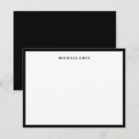 Monogram Black and White Elegant Border