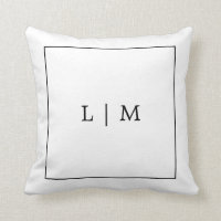 Monogram Black and White Simple Classic Minimalist