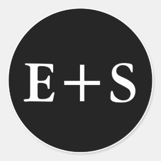 Monogram |Black and White Wedding Envelope Seal