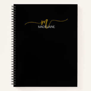 Monogram Black Brown Personal Notebook