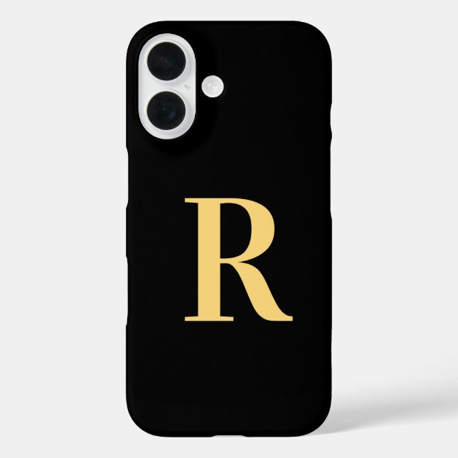 Monogram Black Gold Case-Mate iPhone Case (Back)