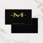 Monogram Black Gold Initial Personalised Name Poc