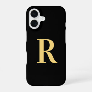 Monogram Black Gold iPhone 16 Case