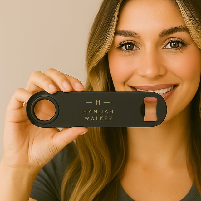 Monogram Black Gold | Modern Minimalist Elegant (Creator Uploaded)