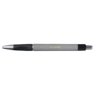 Monogram Black Gold Modern Minimalist Elegant Pe