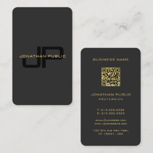 Monogram Black Gold Ocean Australian Japanese Size Business Card