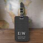 Monogram Black Metallic Elegant Honeycomb Luggage Tag<br><div class="desc">Elevate your travel experience with our Classic Elegant Modern Minimalist Monogram Luggage Tag. This meticulously designed accessory seamlessly combines timeless elegance with contemporary minimalism, ensuring your luggage stands out with sophistication. Crafted with precision and attention to detail, this luggage tag is more than just a practical item; it's a personalised...</div>