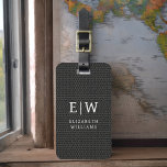 Monogram Black Metallic Elegant Honeycomb Luggage Tag<br><div class="desc">Elevate your travel experience with our Classic Elegant Modern Minimalist Monogram Luggage Tag. This meticulously designed accessory seamlessly combines timeless elegance with contemporary minimalism, ensuring your luggage stands out with sophistication. Crafted with precision and attention to detail, this luggage tag is more than just a practical item; it's a personalised...</div>