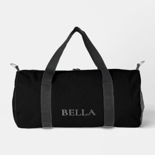 Monogram Black Modern Minimalist Unique Duffle Bag