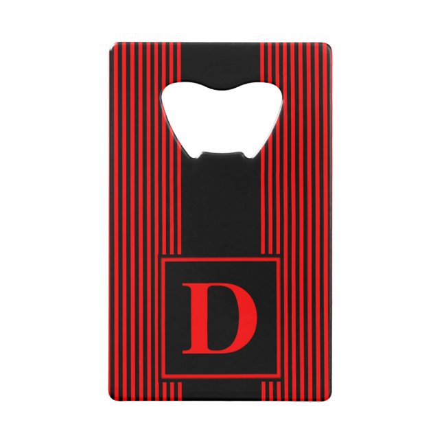 Monogram Black/Red Pinstripe (Front)