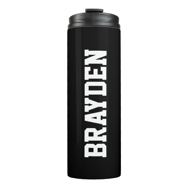 Monogram Black Thermal Tumbler (Front)