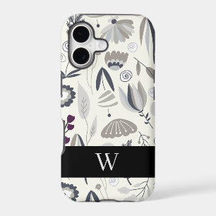 Monogram Black & White Abstract Shapes