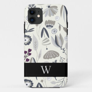 Monogram Black & White Abstract Shapes Case-Mate iPhone Case