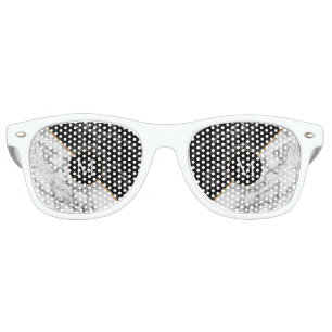 Monogram Black White Marble Aviator Sunglasses
