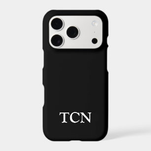 Monogram Black White Minimalist Modern