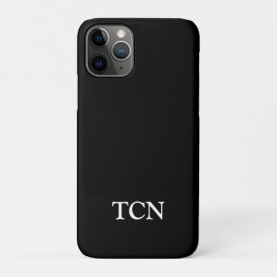Monogram Black White Minimalist Modern  Case-Mate iPhone Case