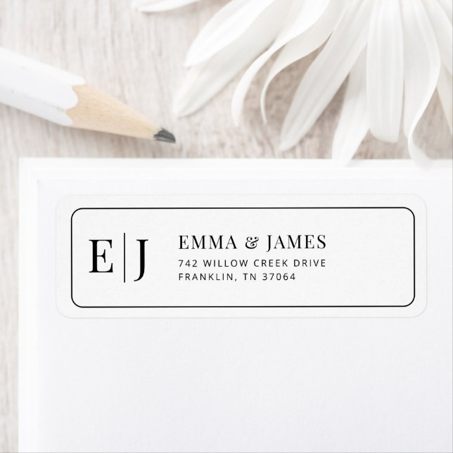 Monogram Black & White Minimalist  Wedding (Insitu)