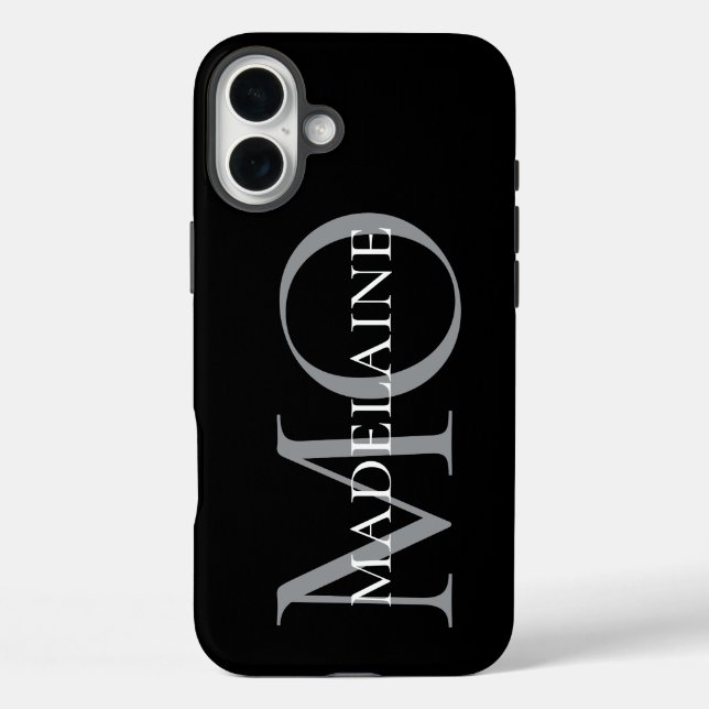  Monogram Black White Personal  Case-Mate iPhone Case (Back)