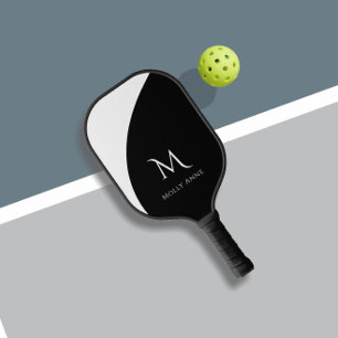 Monogram Black & White Reverse Colour Block Pickleball Paddle