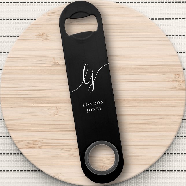 Monogram Black White Stylish Modern Minimalist (Creator Uploaded)