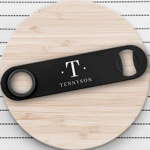 Monogram Black White Stylish Modern Minimalist