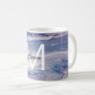 Monogram Blue And White  Coffee Mug
