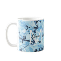 Monogram Blue And White  Coffee Mug