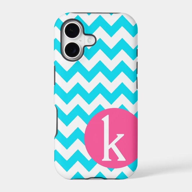 Monogram blue chevron iPhone case (Back)