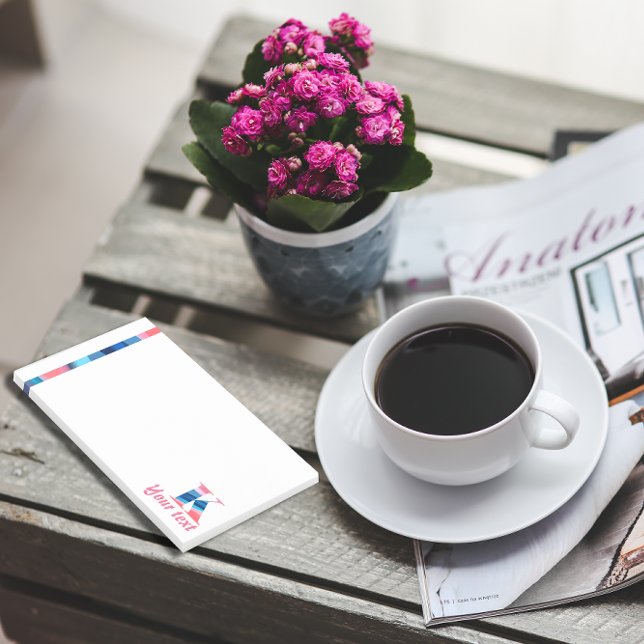 Monogram blue coral letter K notes (Creator Uploaded)