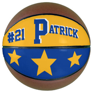 Monogram Blue & Gold Basketball