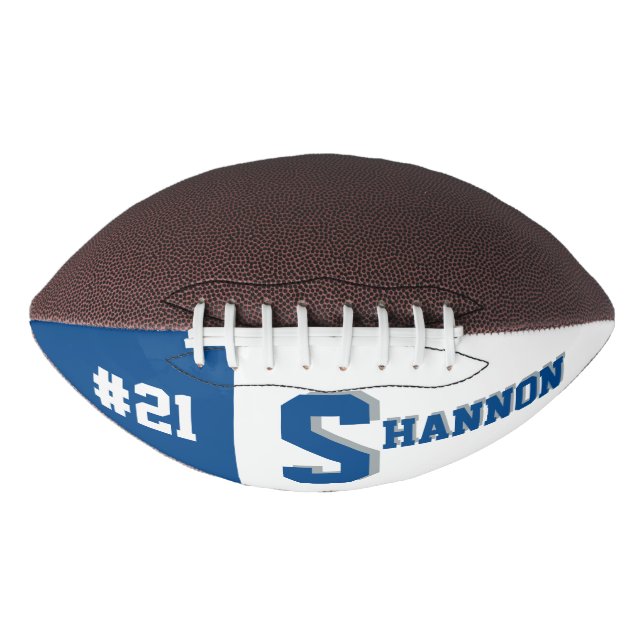 Monogram Blue & Grey Football (Front)