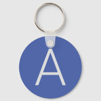 Monogram Blue Modern Add Your Name Initial