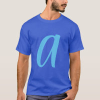Monogram Blue Modern Add Your Name Initial
