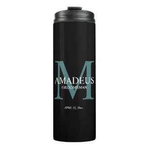 Monogram Blue Named thermal tumbler