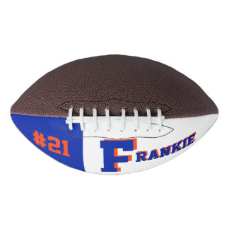 Monogram Blue & Orange Football