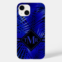 Monogram Blue Palm