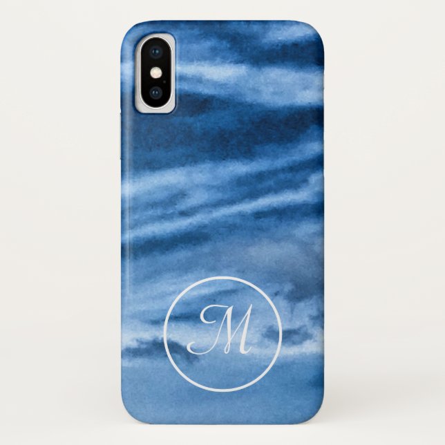 Monogram Blue Sky Case-Mate iPhone Case (Back)