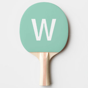 Monogram blue& white Personalised Ping Pong Ball Paddle