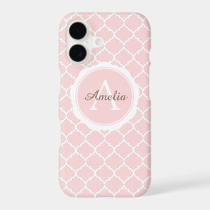 Monogram Blush Pink Geometric