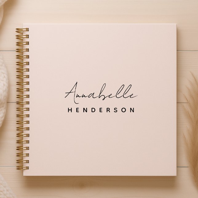 Monogram Blush Pink | Modern Minimalist Feminine Notebook (Creator Uploaded)