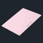Monogram Blush Pink | Modern Minimalist Feminine Notepad<br><div class="desc">A simple stylish custom monogram design with a modern minimalist handwritten script typography in black on an elegant blush pink background. The monogram name can easily be  personalised. The perfectly personal gift or accessory for any occasion!</div>
