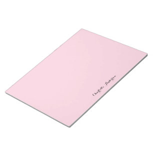 Monogram Blush Pink Modern Minimalist Feminine Notepad