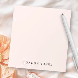 Monogram Blush Pink Modern Minimalist Feminine Notepad<br><div class="desc">Monogram Blush Pink Modern Minimalist Feminine Notepad</div>